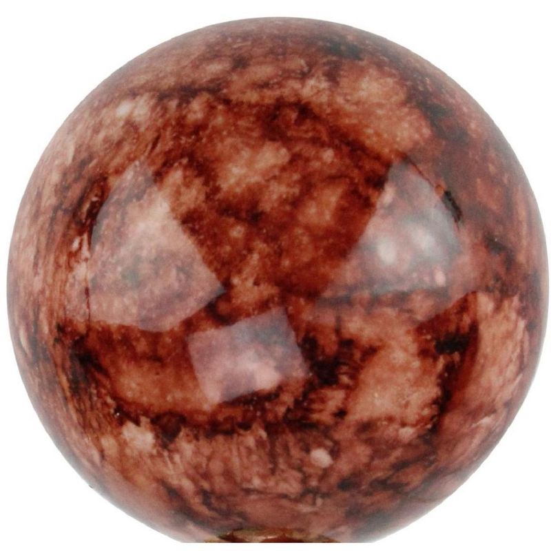 Barcana 4ct Marbled Shatterproof Christmas Ball Ornament Set 3.25" - Brown