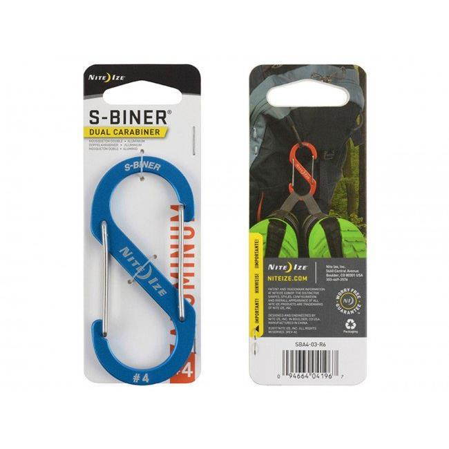 Nite Ize S-Biner Dual Carabiner Aluminum #4 - Blue