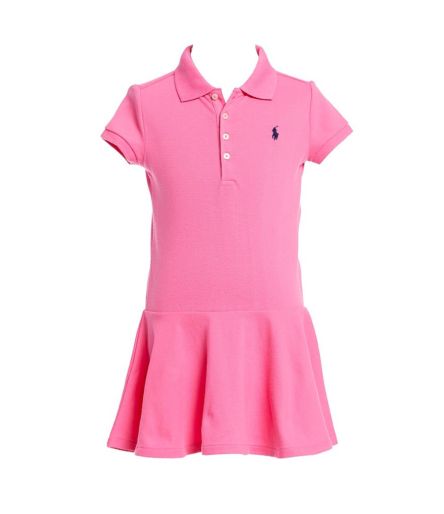 Polo Ralph Lauren Little Girls 2T-6X Short-Sleeve Mesh Dropwaist Polo Dress
