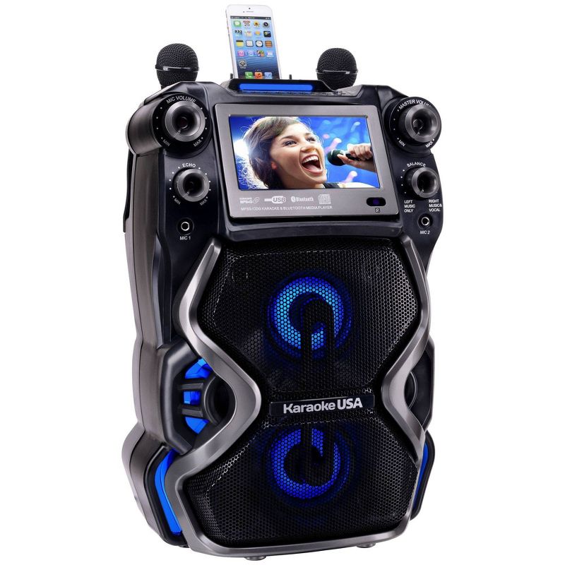 Karaoke USA Portable Professional Bluetooth CDG/MP3G Karaoke Machine (GF920)
