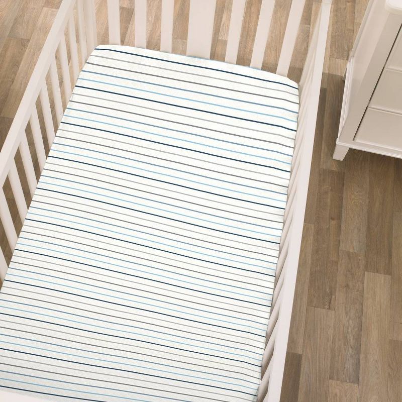 Carter's Heather Stripe Super Soft Fitted Crib Sheet