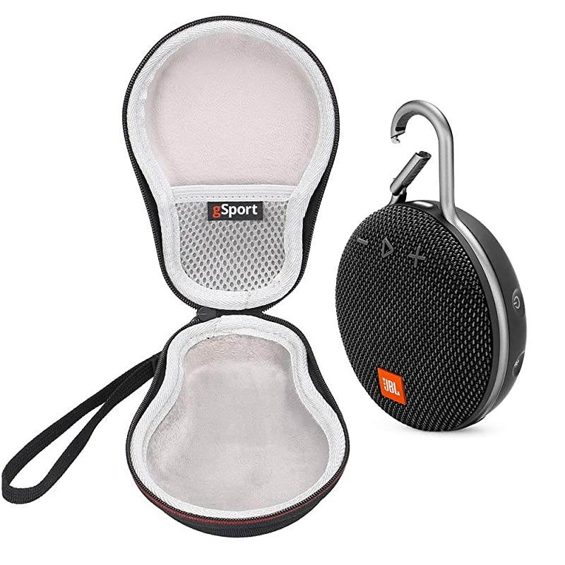 Clip 3 IPX7 Waterproof Portable Bluetooth Speaker Bundle with gSport Deluxe Travel Case (Black)