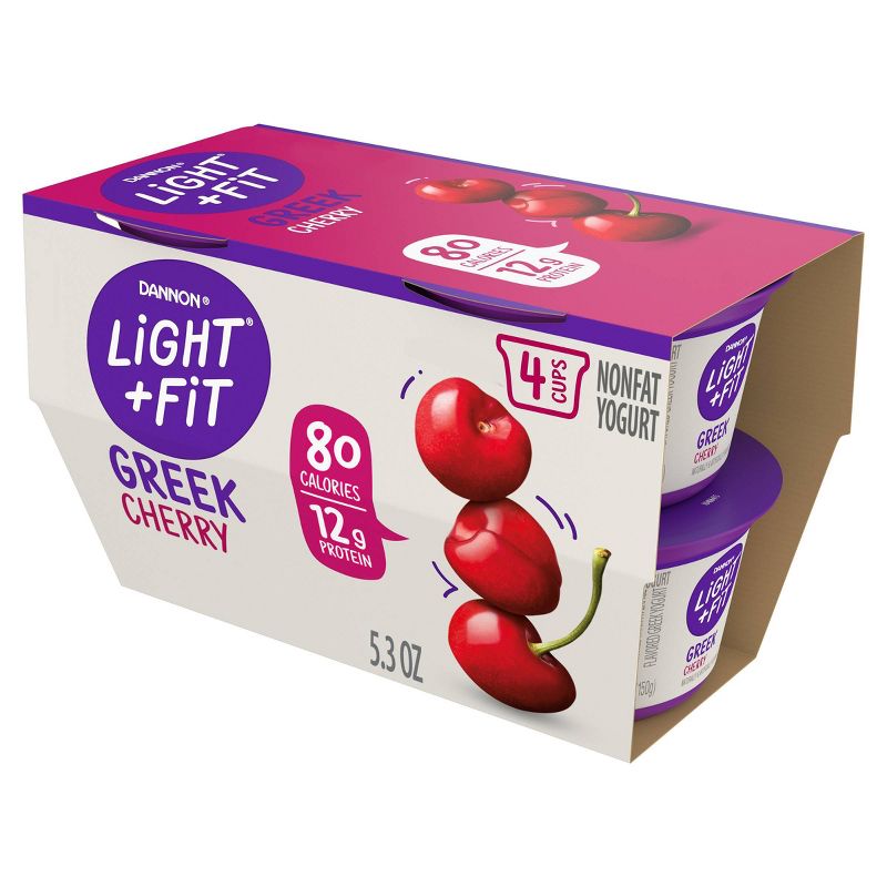 Dannon Light and Fit Cherry Flavored Greek Yogurt - 4ct/5.3oz