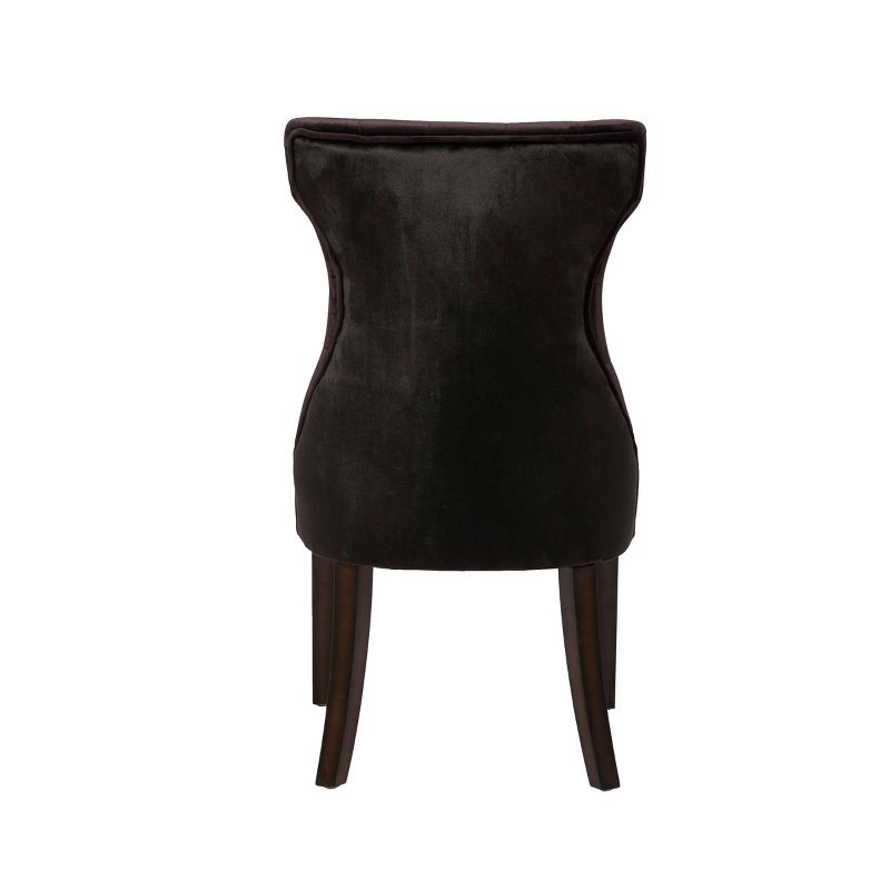 Set of 2 Bronte Velvet Dining Chair Black - Chic Home Design