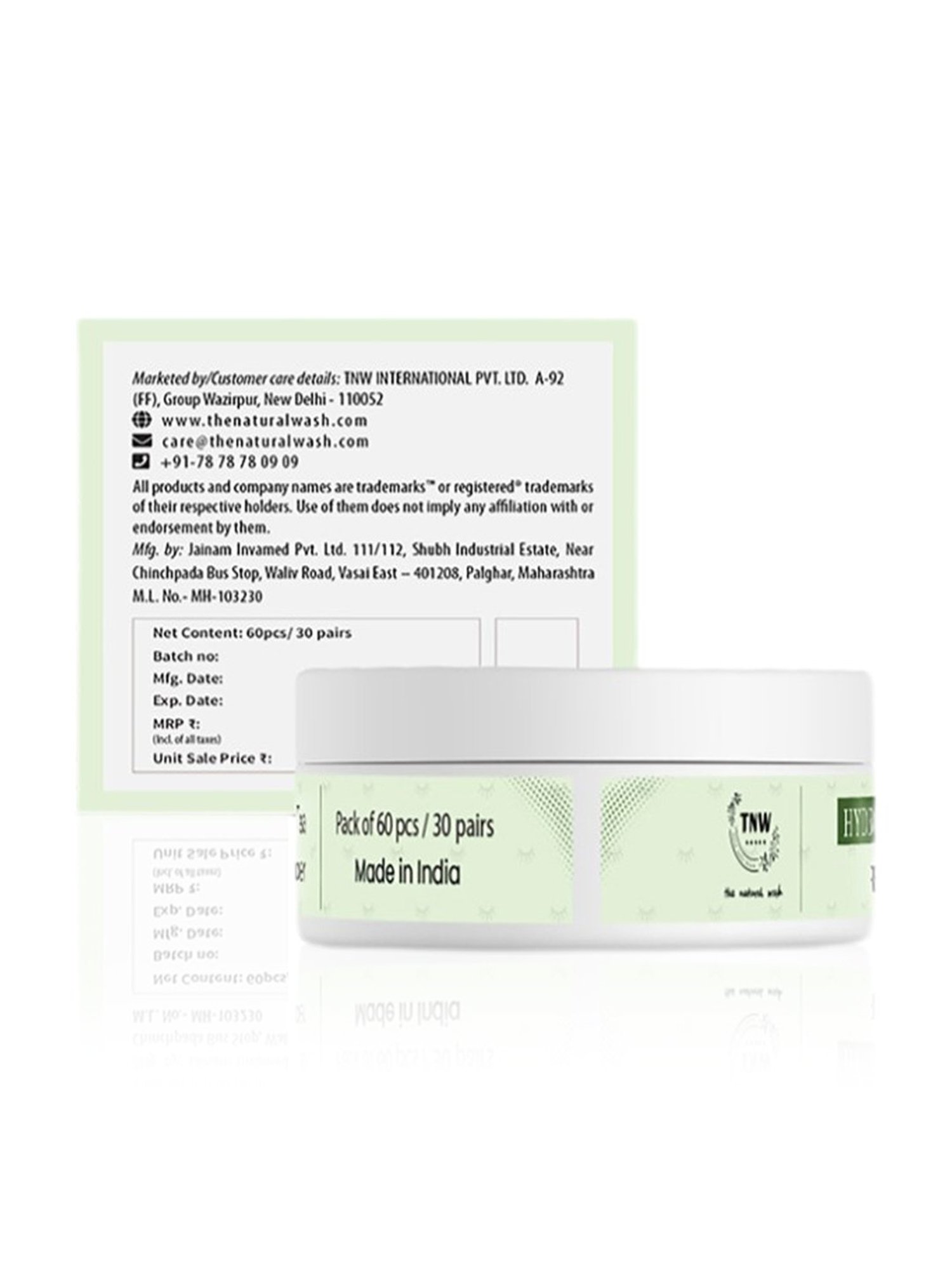 TNW-The Natural Wash Hydrogel Under Eye Patches - 30 Pairs