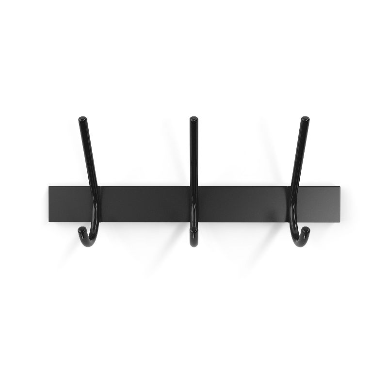 Union & Scale Essentials Wall Racks, Black, Zinc/Wood (UN58025) 