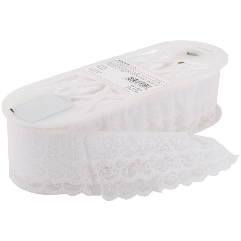 Simplicity 3 Tier Lace 2-1/2"X12yd-White