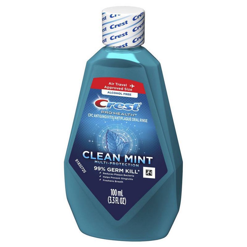 Crest Pro-Health Clean Mint Mouthwash - Trial Size - 3.3 fl oz