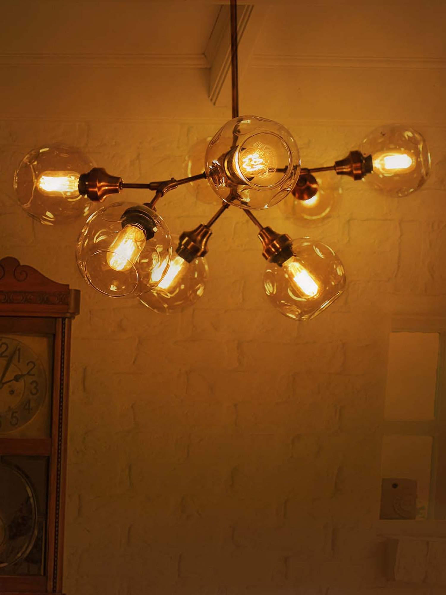 Fos Lighting Antique Brass Finish Allure 5 Light Chandelier - Set of 1