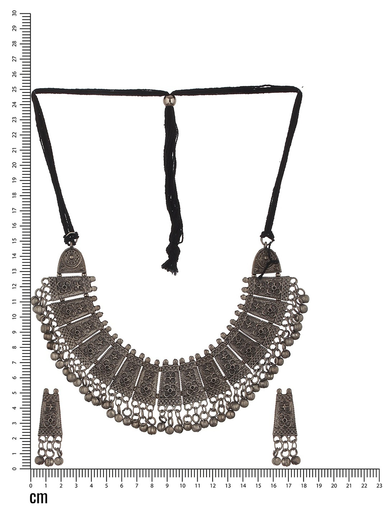 Aatmana Silver Necklace & Earring Set