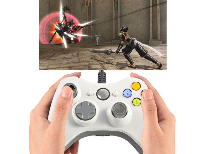 Xbox 360 Wired Game Controller, CORN USB Gamepad, Joypad with Shoulders Buttons, for Microsoft Xbox360/Xbox 360 Slim/PC