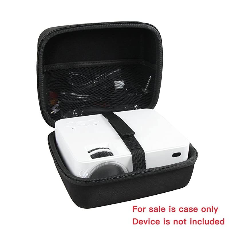 Hard Travel Case for TOPVISION Hompow DBPOWER Mini Projector JPJJ0723 T20 T21 1500 Lumens LCD Mini Projector Multimedia Home Theater Video Projector