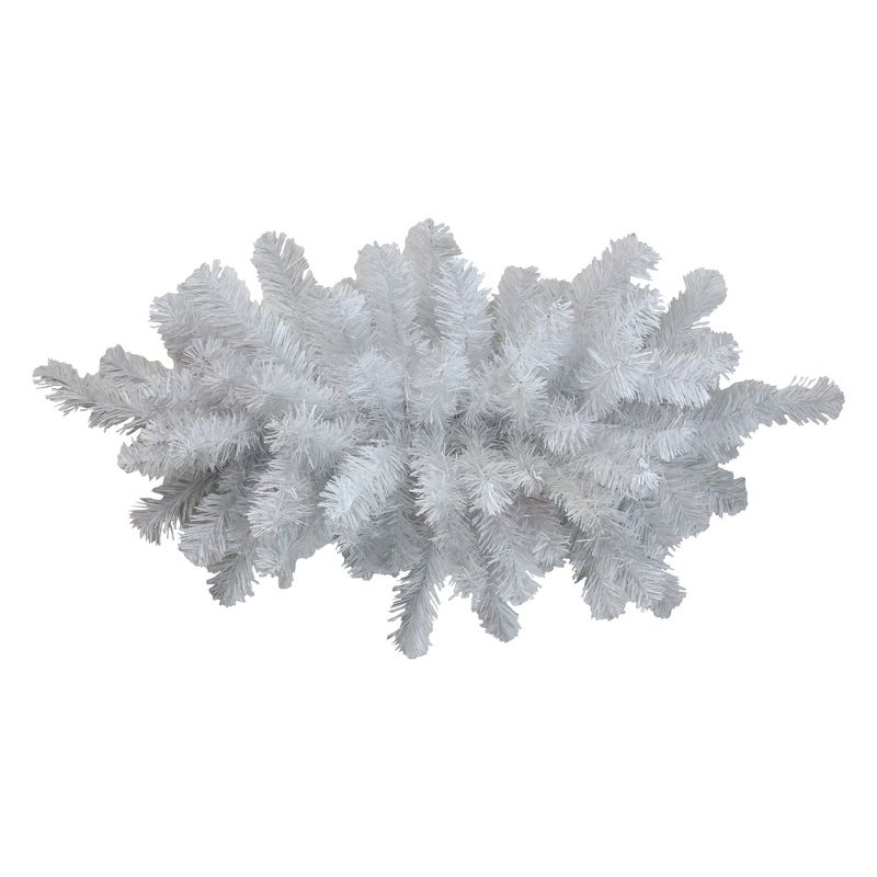 Darice 32" Snow White Artificial Christmas Door Swag - Unlit