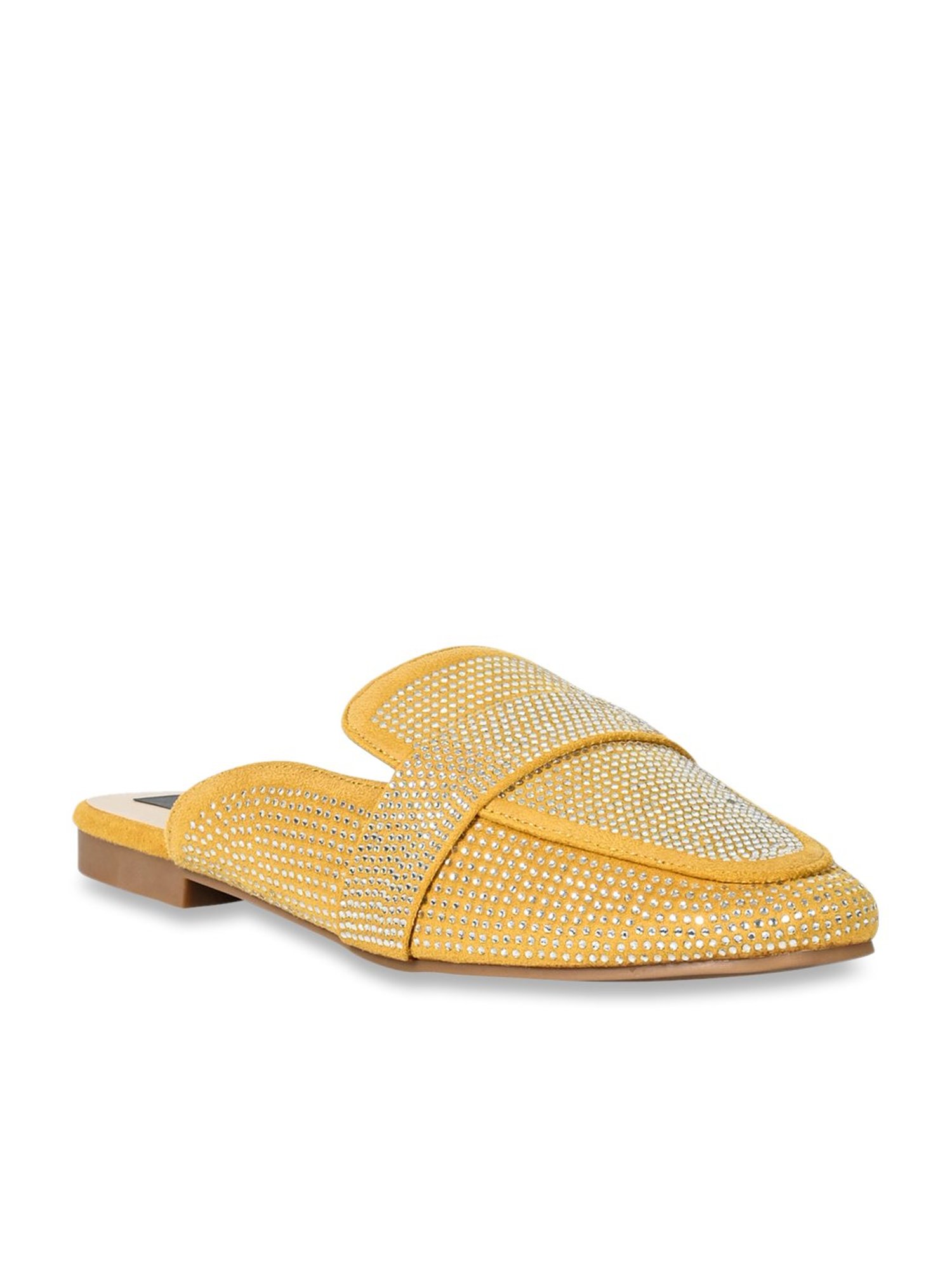 Jove Women's Yellow Mule Shoes