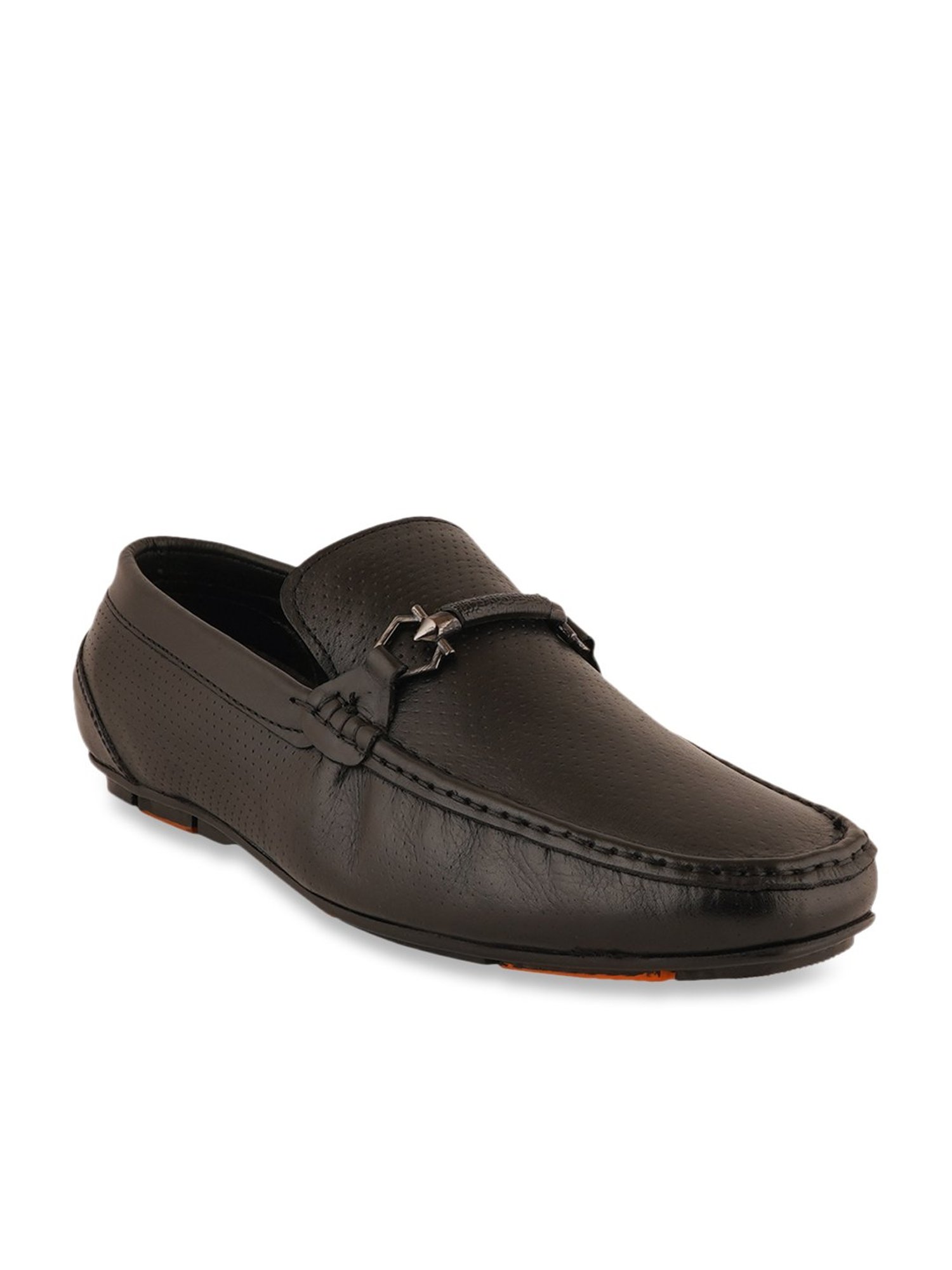 Pelle Albero Men's Black Casual Loafers