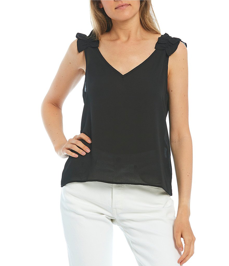 Lily Star Ruffled Strap Tank Top