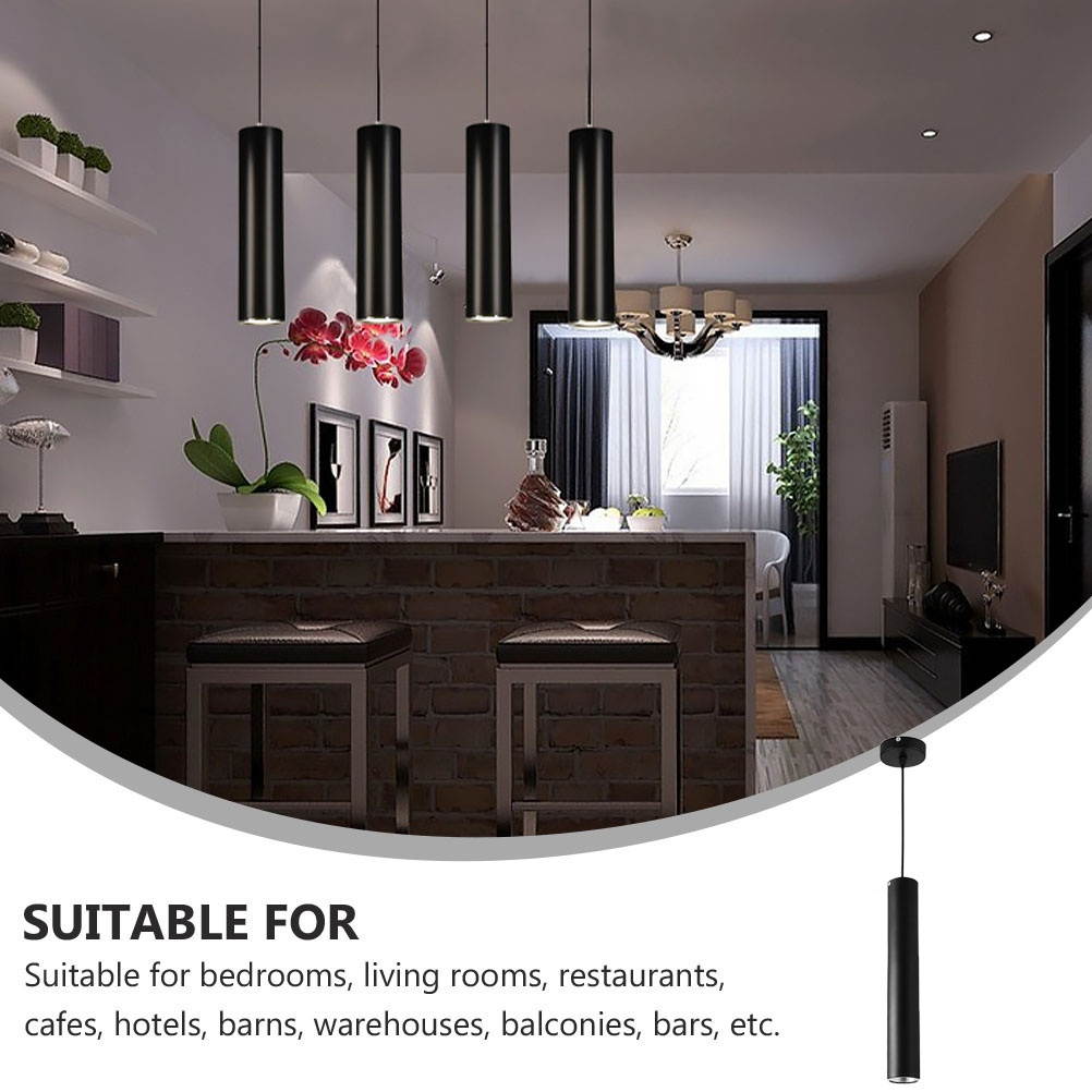 12W Cylindrical LED Chandelier Long Tube Lamp Kitchen Decoration Line Chandelier