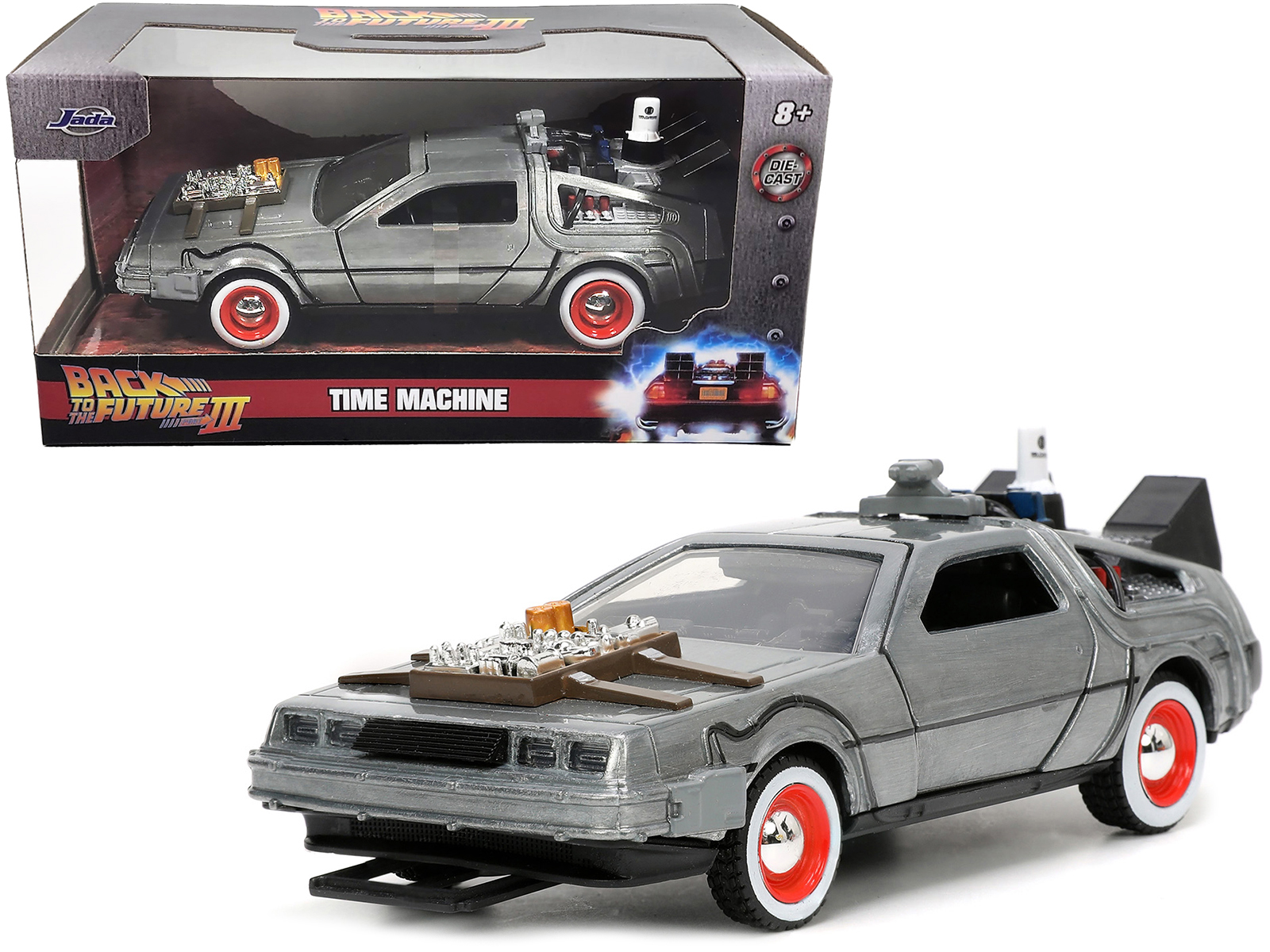 DMC DeLorean Time Machine with Doc Brown Figure "Back to the Future" (1985) Movie Diecast Model Car by Corgi