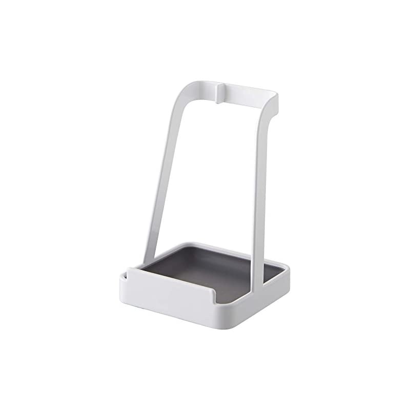 Steel Pan Lid and Spoon Rest Stand in White Powder Finish
