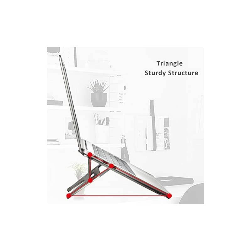 Adjustable Aluminum Silver Laptop Stand