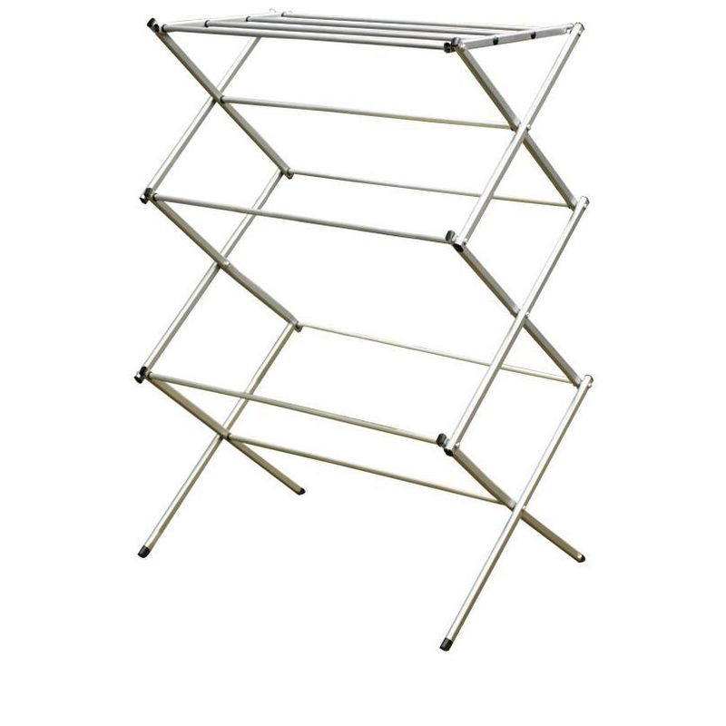 Sunbeam 3 Tier Rust-Proof Enamel Coated Steel Collapsible Clothes Drying Rack, Grey