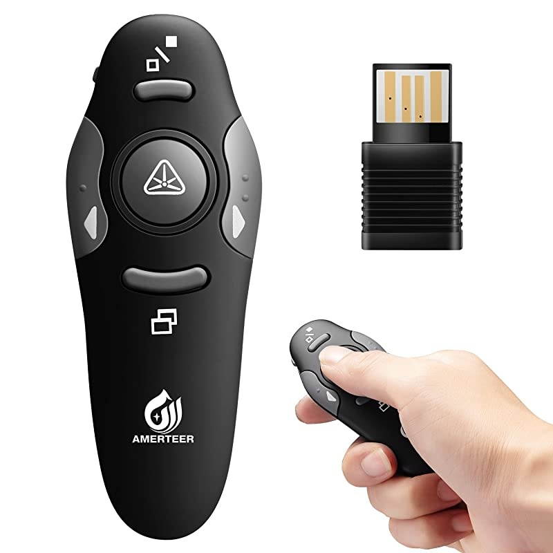 Wireless Presenter PPT Controller Presentation Remote Control Laser Pointer USB Mouse Clicker Flip Pen