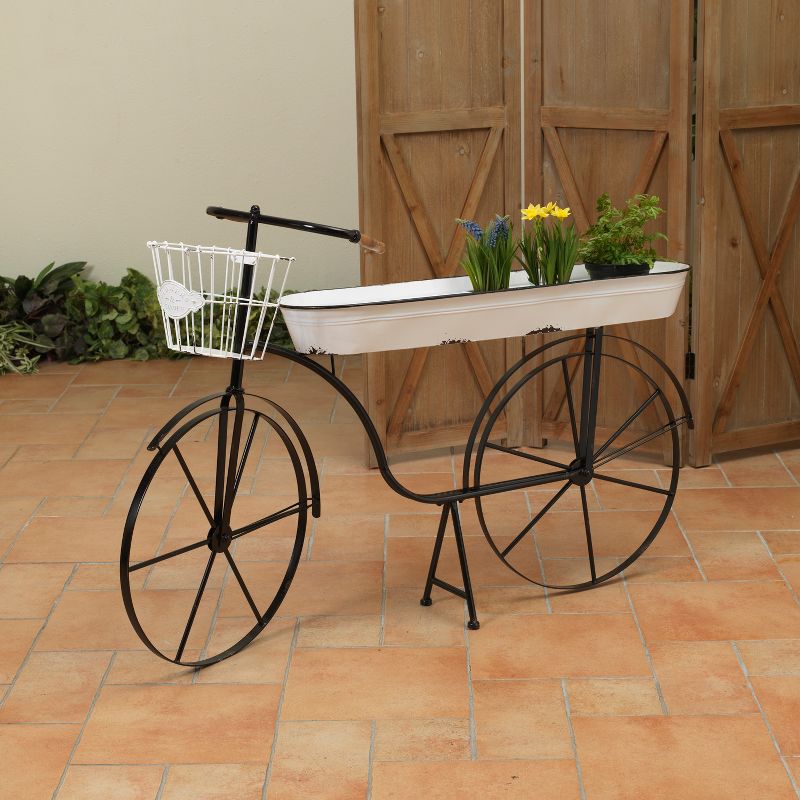 Gerson International 46-Inch Long Metal Bicycle Outdoor Plant Stand