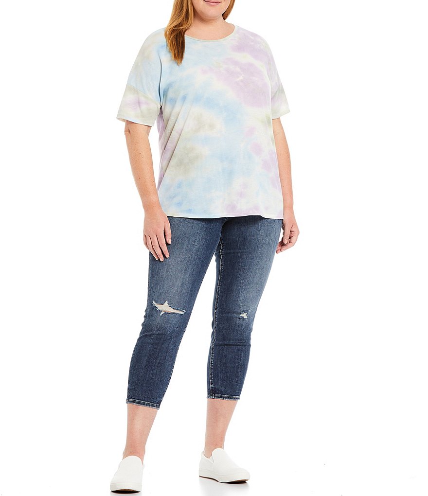 Jessica Simpson Plus Size JJ Red Dahlia Moroccan Border Print Fringe Hem Kimono Jacket