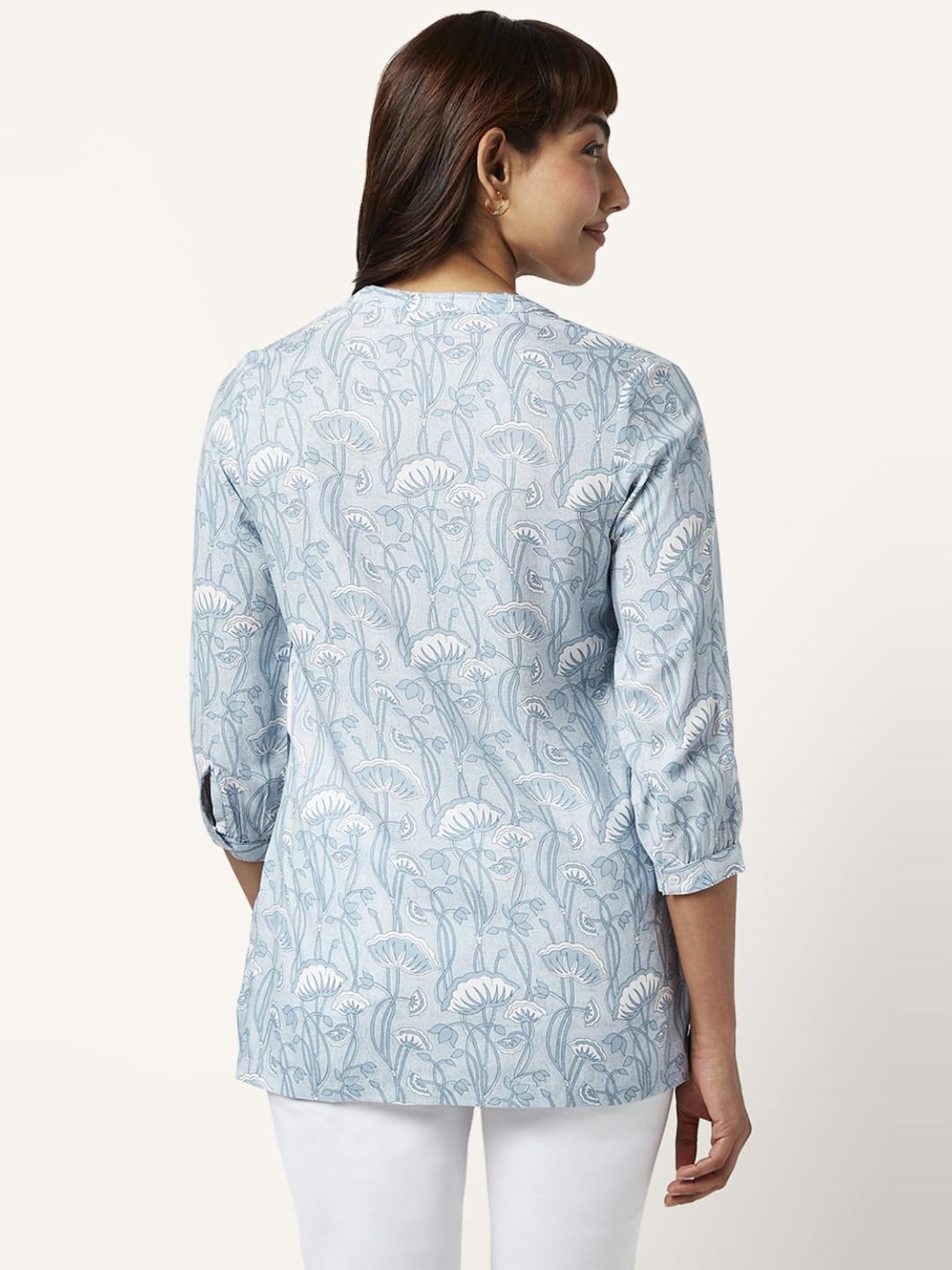 Akkriti by Pantaloons Blue Printed Tunic