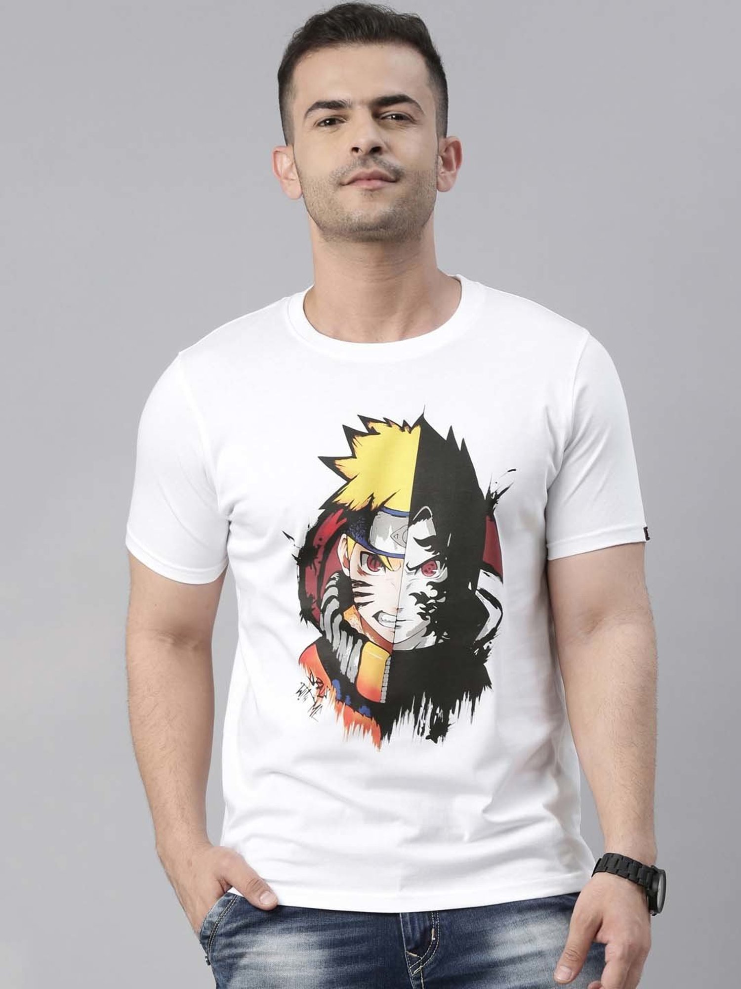 Bushirt White Cotton Crew T-Shirt