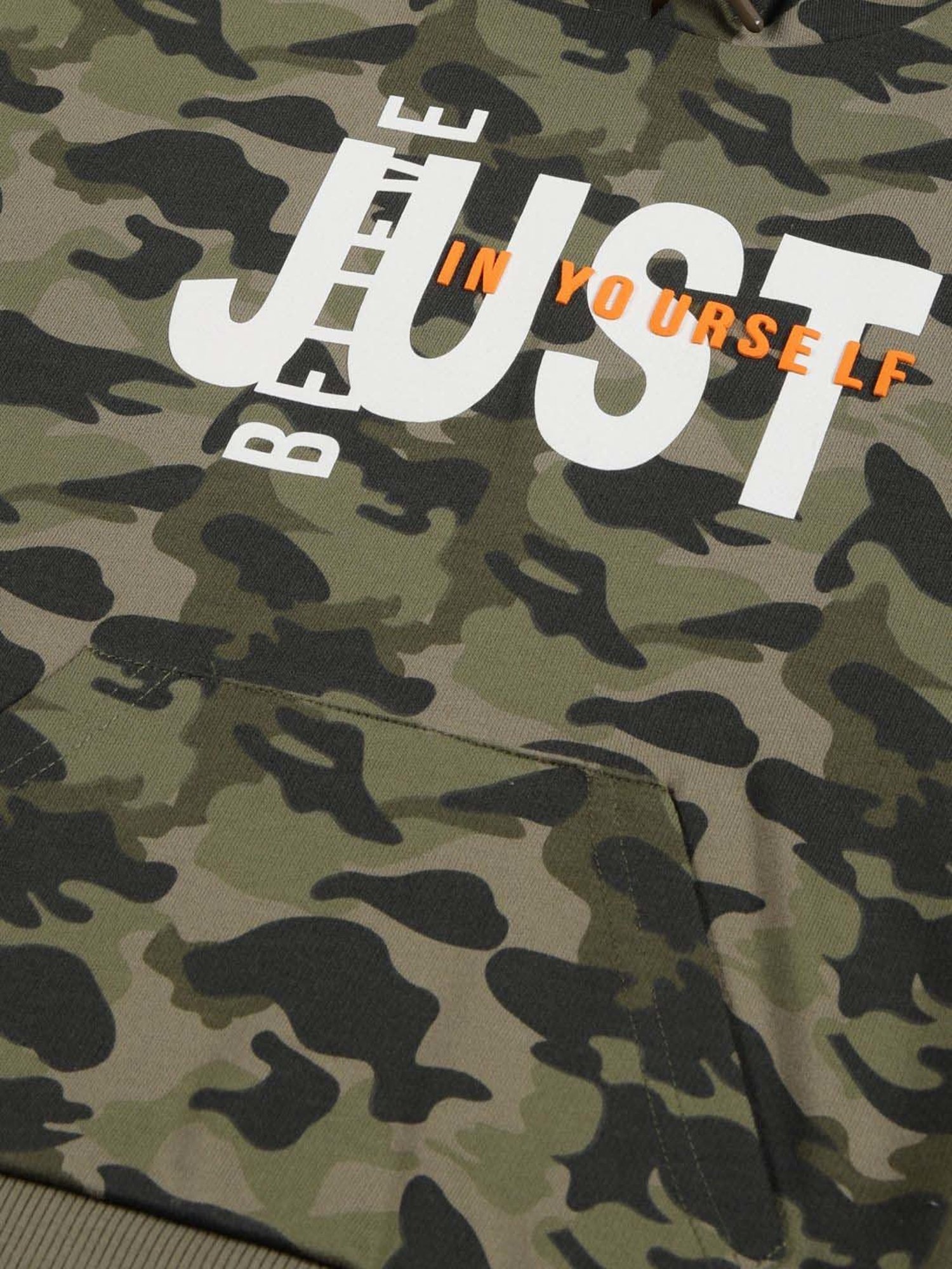 Allen Solly Junior Orange Cotton Regular Fit Full Sleeves Sweatshirt