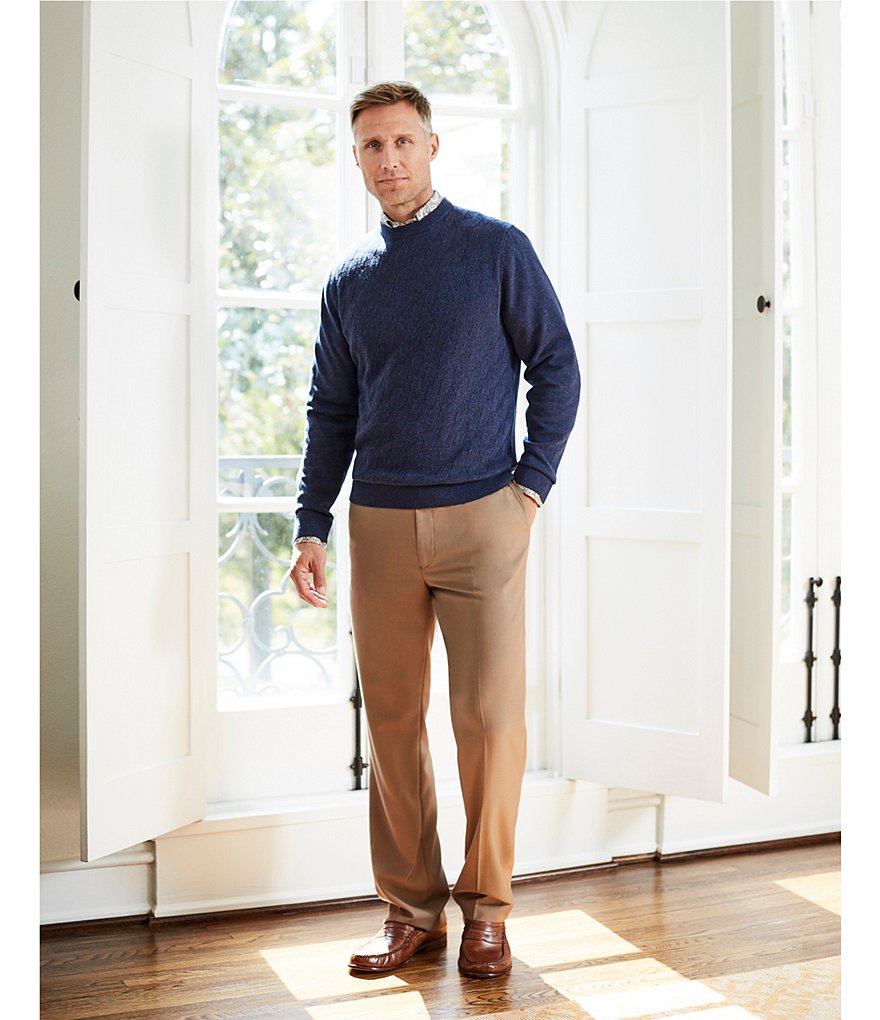 Daniel Cremieux Signature Solid Classic-Fit Flat-Front Dress Pants