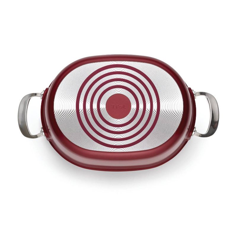T-fal Oval Covered 6.3qt Cast Aluminum Pot, Red