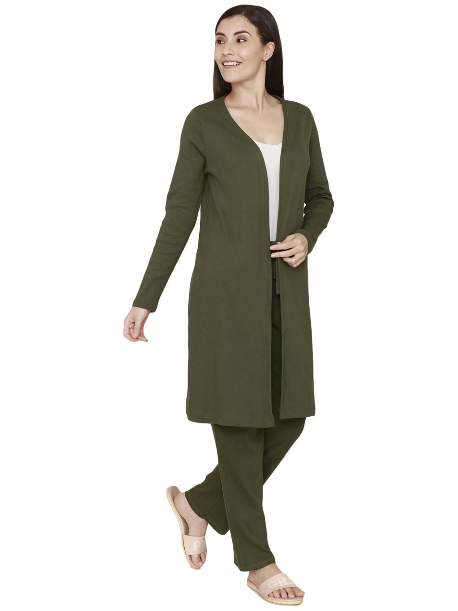 Zivame Green Full Sleeves Shrug
