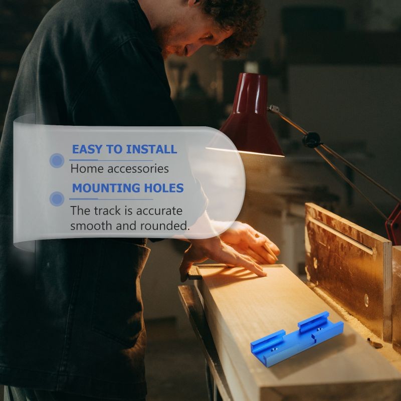 1Pc Rustproof Practical Convenient Durable Woodworking Accessory Woodworking Tool Woodworking Prop Sturdy Easy Saws Table Cross Connector Track Connector Miter Track Jig Fixture for Worker Home