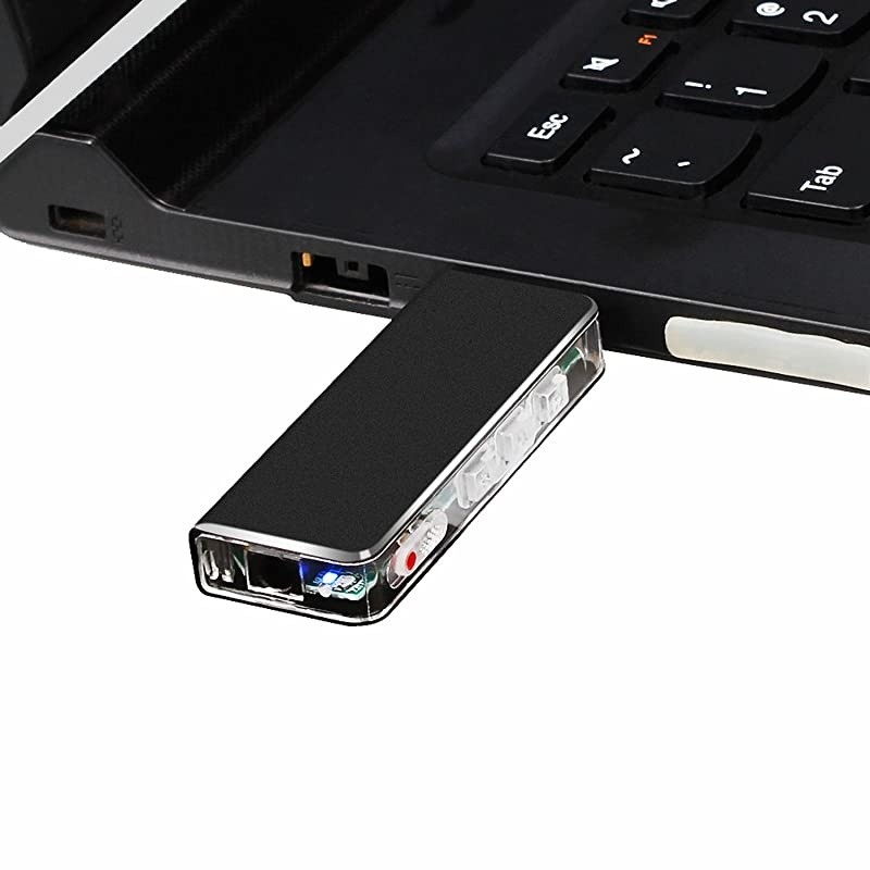 Mini Voice Recorder Digital Sound Audio Recorder 8GB USB Flash Driver MP3 Player Dictaphone with EarphoneNo Flashing Light When RecordingRecord Device for LecturesMeetingInterview