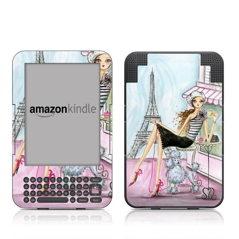 Kindle Keyboard Skin - Cafe Paris by Bella Pilar - Sticker Decal