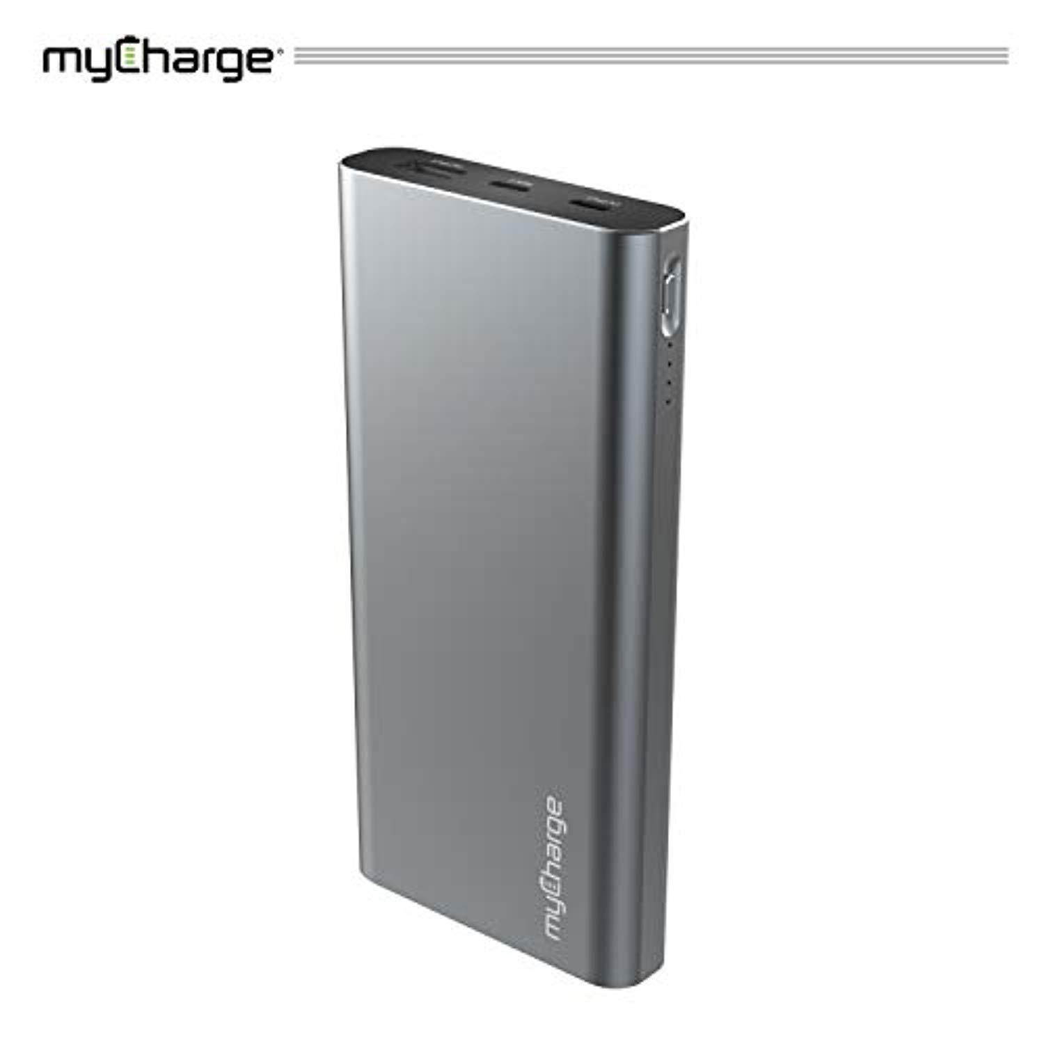 mycharge razorultra-c portable charger 16000mah / 18w dual usb qc 3.0 external battery pack power bank for usb-a and usb-c devi