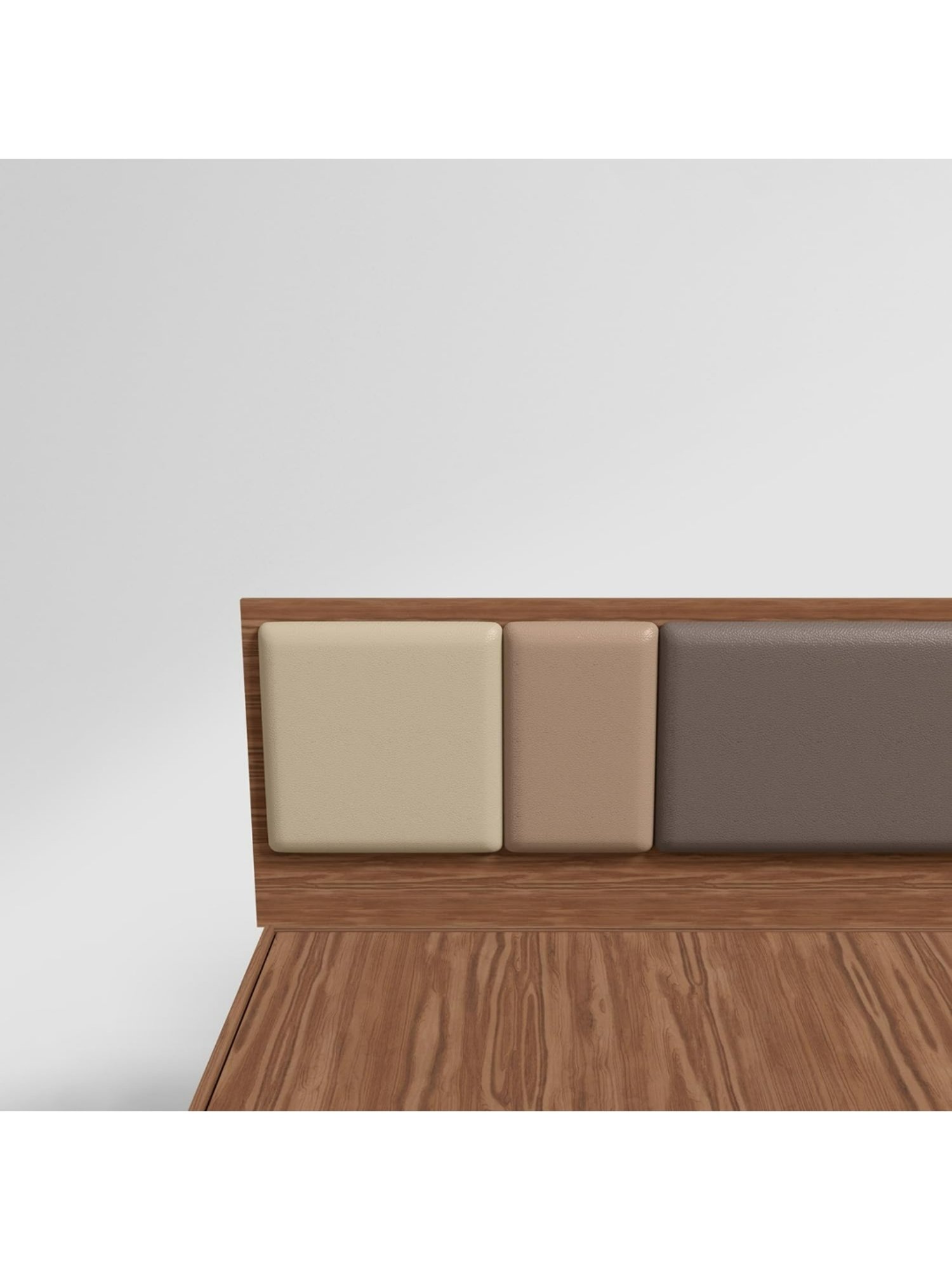 Godrej Interio Trio Morf Grey Engineered Wood Queen Bed without Storage