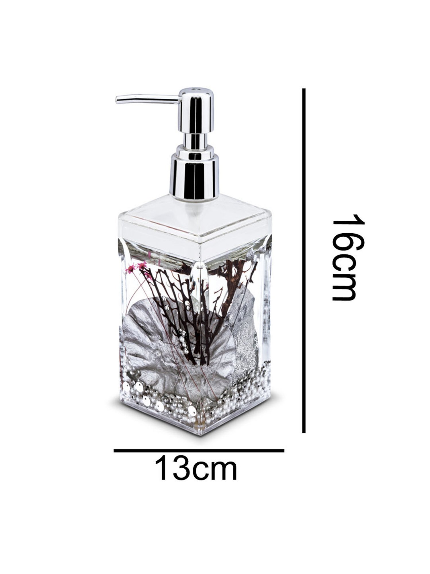 Freelance Silver Acrylic Set of 4 Bathroom Accessories