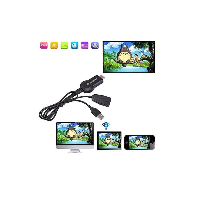 Wireless Display Receiver WiFi Dongle 1080P HDMI Converter AV Adapter Cable for Connect Samsung Galaxy S6S7S7 Edge Tablet to HD TV