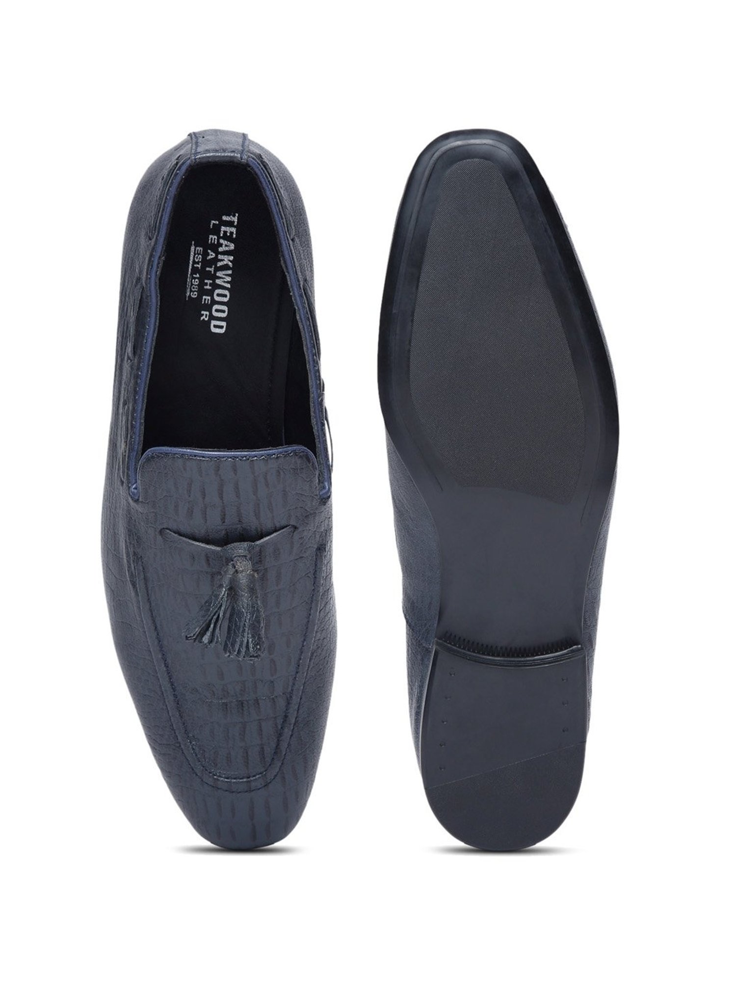 Teakwood Leathers Men's Blue Boat Shoes