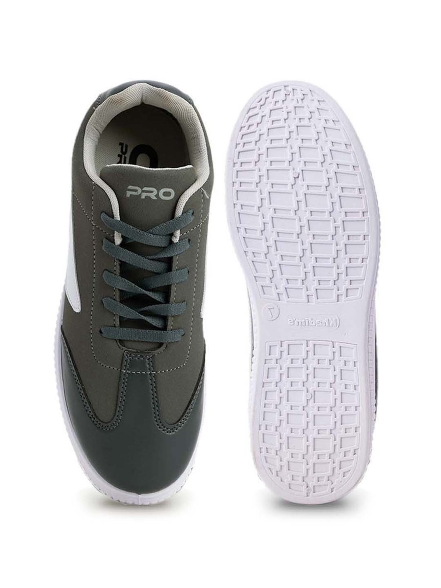 Pro by Khadim's Men's Grey Casual Sneakers