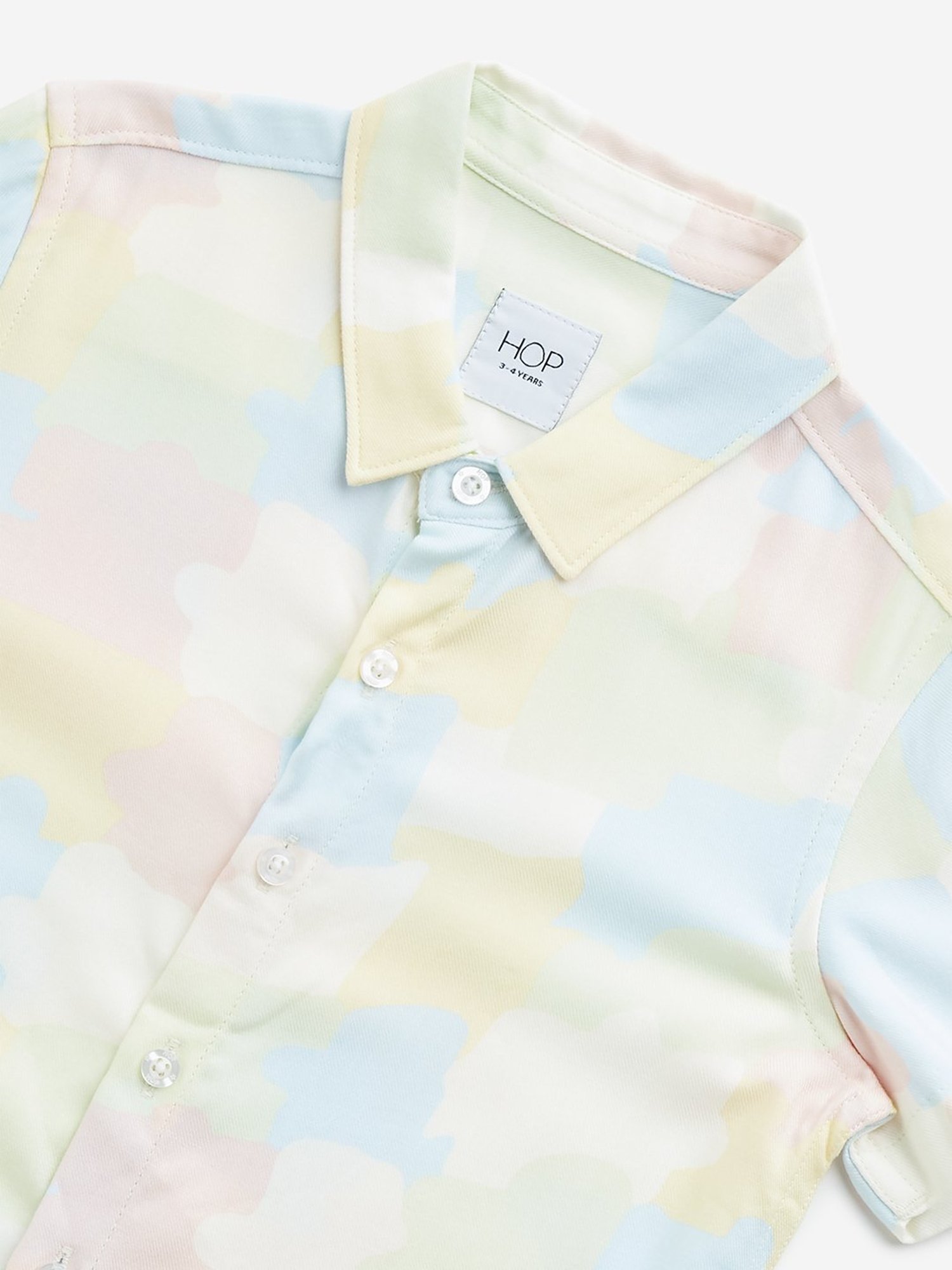 HOP Kids by Westside Multicolour Abstract Design Resort-Fit Shirt