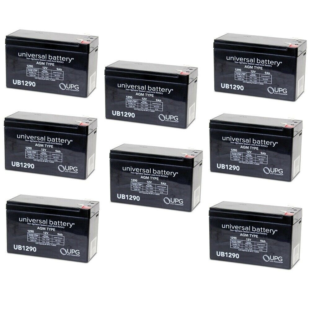 NEW 8 PACK UPG UB1290 12V 9AH Battery Liebert Nfinity 12kVA UPS