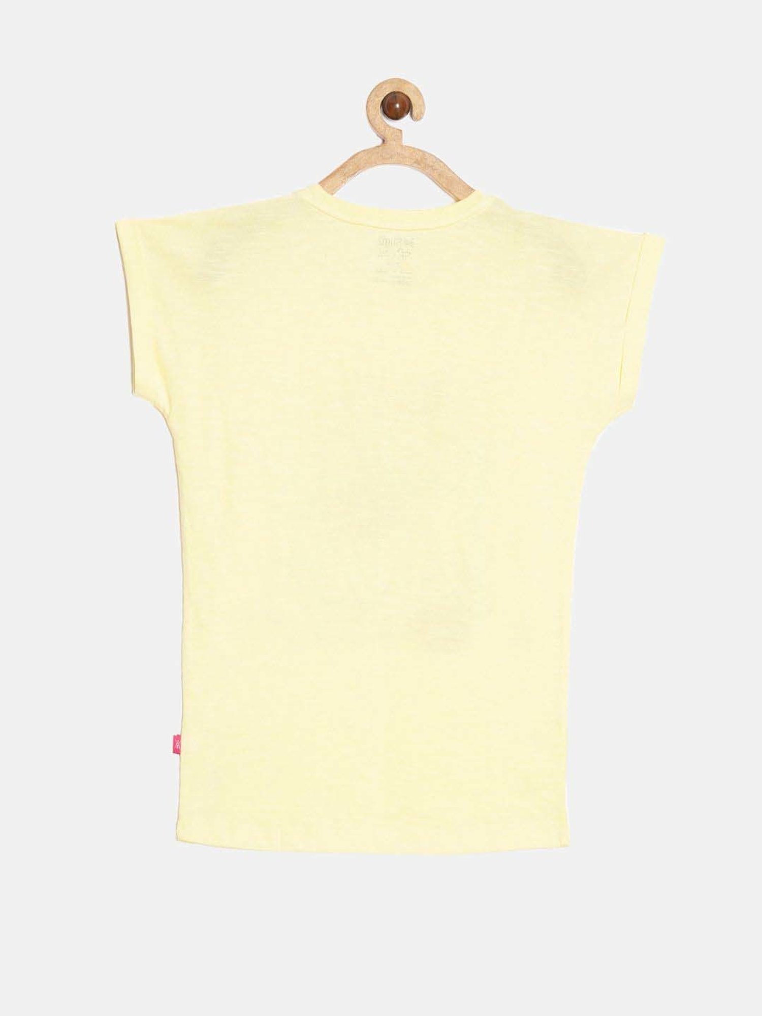Dixcy Slimz Kids Yellow Cotton Printed T-Shirt