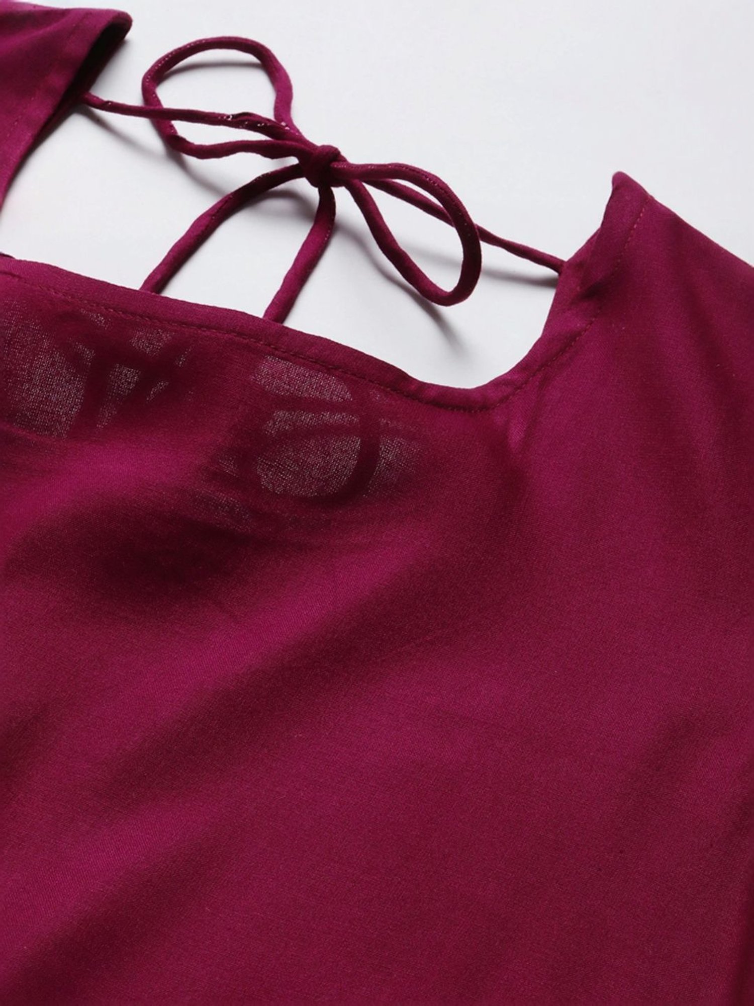 Stylum Wine Printed Dress with Dupatta