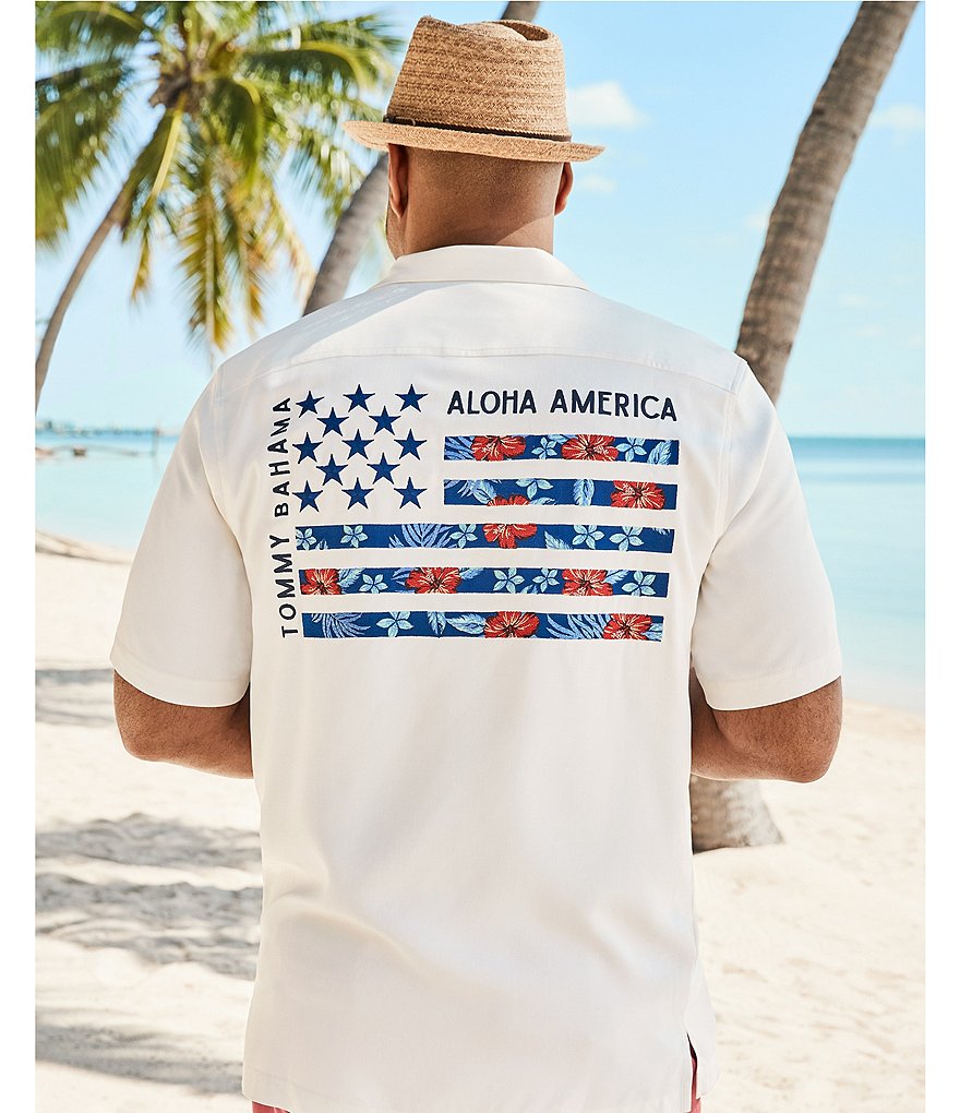 Tommy Bahama Big & Tall Aloha America Silk Short-Sleeve Woven Shirt
