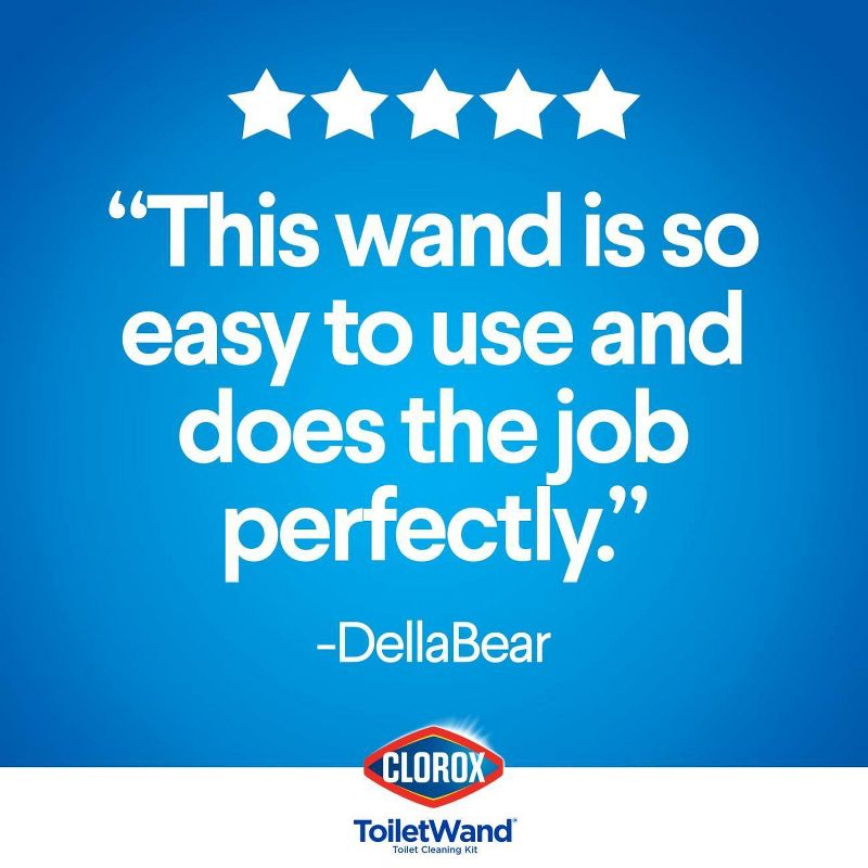 Clorox ToiletWand Disposable Toilet Cleaning System - ToiletWand Storage Caddy and 6 Refill Heads