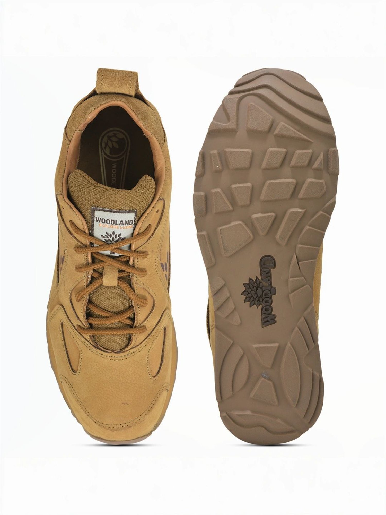 Woodland Men's Camel Casual Sneakers